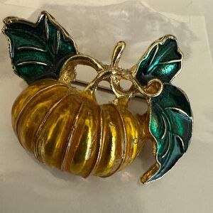 Vintage Gold and Green Brooch